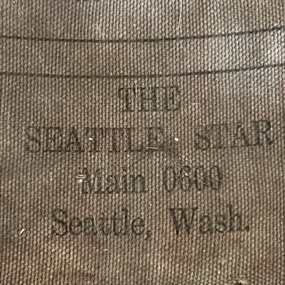 1920s 1930s Seattle Star newspaper carrier money bag